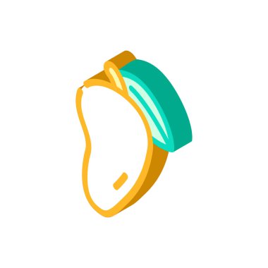 tropikal meyve mango izometrik ikon vektör çizimi