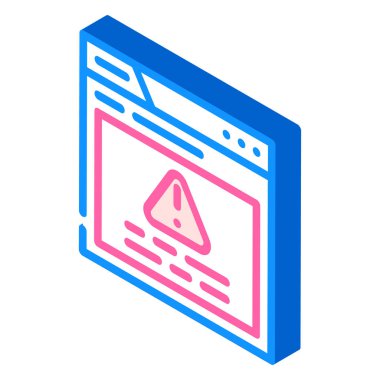 uyarı iletisi izometrik vektör illüstrasyon işareti