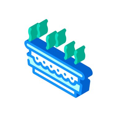 gaz kokusu izometrik ikon vektör illüstrasyon işareti
