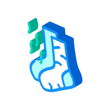 Çorap kokusu izometrik ikon vektör çizim işareti