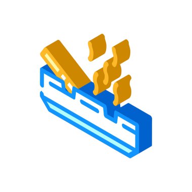 sigara kokusu izometrik ikon vektör illüstrasyon işareti