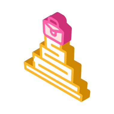 kariyer büyümesi izometrik ikon vektör çizim işareti