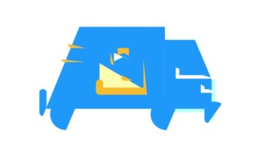 kamyon kargo renk simgesi canlandırması