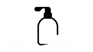 köpek patisi kremi siyah simge canlandırması