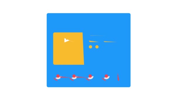 Sitio web en línea de seguimiento de color icono de animación — Vídeos de Stock
