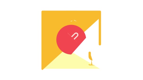 Paquete no entregado caja color icono animación — Vídeo de stock