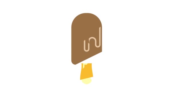 Helado color icono de animación — Vídeo de stock