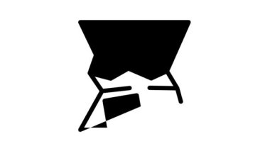 çökmüş hasar kutusu siyah simge canlandırması