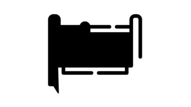 Siyah boruları yumruklamak ve kesmek simge canlandırması