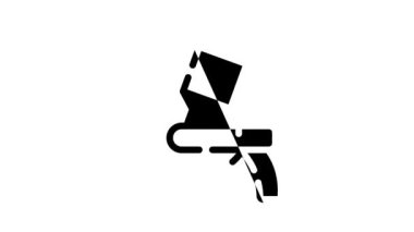 toz kaplama siyah simge canlandırması