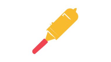 Kedi rengi simgesi canlandırması için düdük aksesuarı