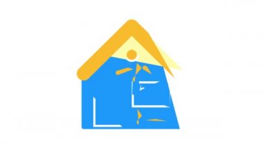 Bozuk ev rengi simgesi canlandırması