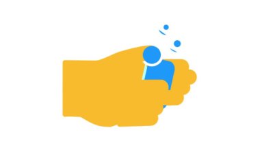 sabun rengi simgesi ile el yıkama animasyonu