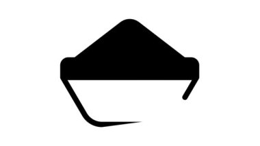 Siyah simge animasyonuyla beslenen kase