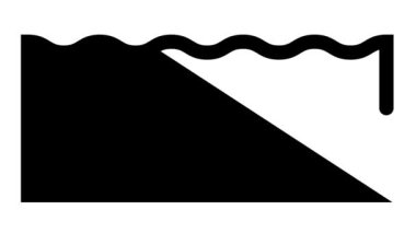 Su altı resifi siyah simge canlandırması