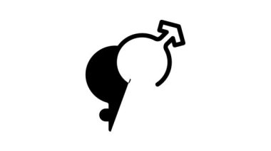 Cinsiyet işaretleri birlikte siyah simge canlandırması