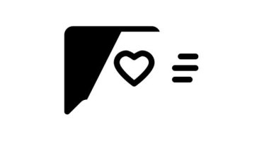 aşk yazışmaları siyah simge canlandırması