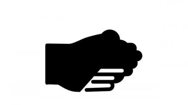 Sabun siyah ikon animasyonuyla el yıkama