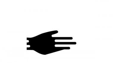 Peçete ve eldiven simgesi animasyonuyla yıka