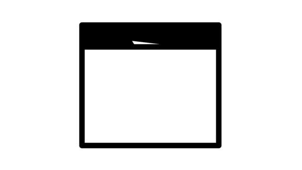 Web site online tracking zwart pictogram animatie — Stockvideo