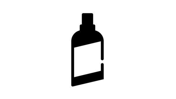 Spray from ticks glyph icon animation — Stock Video