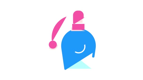Aromatische Sprühflasche Farb-Icon Animation — Stockvideo