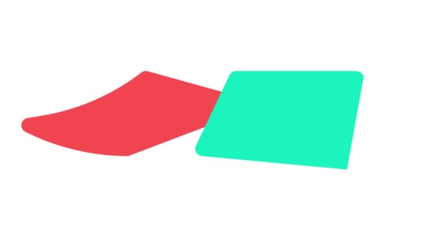 Cuchillo hecho a mano color icono de animación — Vídeo de stock