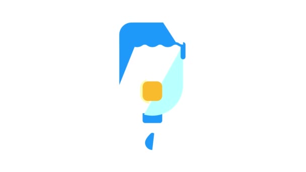 Sanitaire vloeibare zeep fles kleur pictogram animatie — Stockvideo