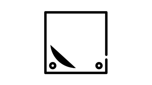 Ventilation reparation svart ikon animation — Stockvideo