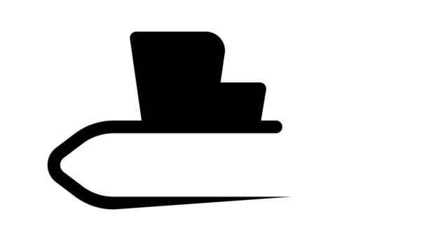 Toallitas desechables animación icono negro — Vídeos de Stock