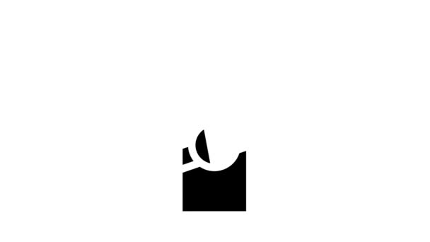 Анимация иконки символа основания распылителя — стоковое видео