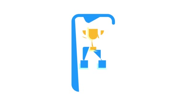 Kampioenschap mobiele app kleur pictogram animatie — Stockvideo