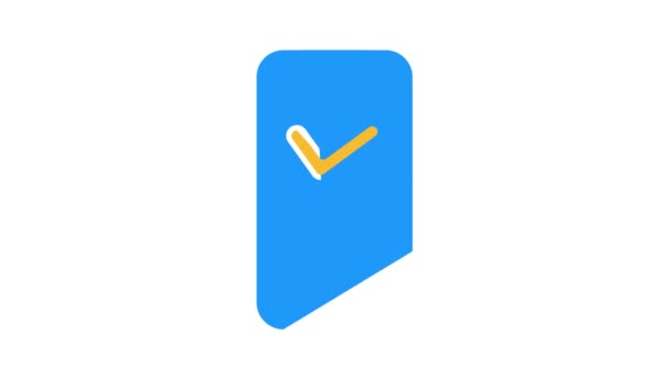Marca aprovada animação ícone de cor de exibição móvel — Vídeo de Stock