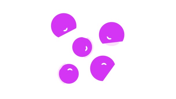 球菌细菌彩色图标动画 — 图库视频影像