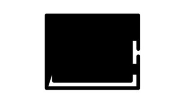 güvenli ekipman siyah simge canlandırması