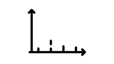 Düşen ok bilgisel siyah simge canlandırması