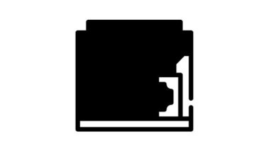 para sayma makinesi siyah simge canlandırması