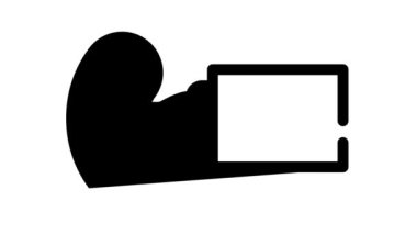 yapay böbrek siyah simge animasyonu