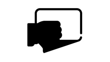 Siyah simge canlandırması ile tekrar et