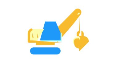 traktör kazıcı renk simgesi canlandırması