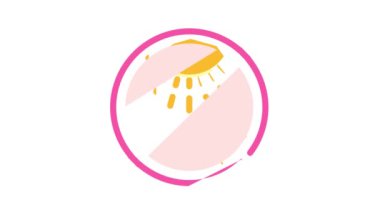 Anti güneş koruma renk simgesi canlandırması