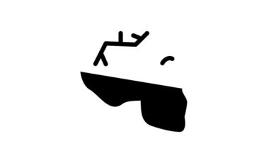 kafatası kırığı siyah simge canlandırması