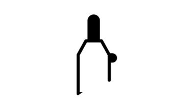 vibrometre ekipman siyah simge animasyonu