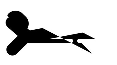 Güneş ışığı siyah simge animasyonu