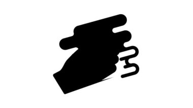 Krem rengi siyah ikon animasyonu