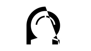 MRI hastane ekipmanları glyph simge canlandırması