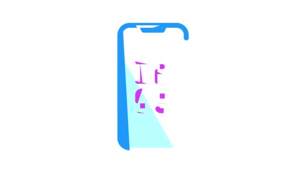 Ip69 smartphone wodoodporny ochrona kolor ikona animacja — Wideo stockowe