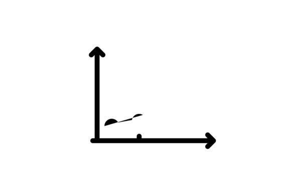 Crescente receita infográfico ícone preto animação — Vídeo de Stock