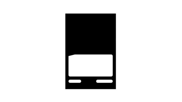 Document fiscal glif pictogramă animație — Videoclip de stoc