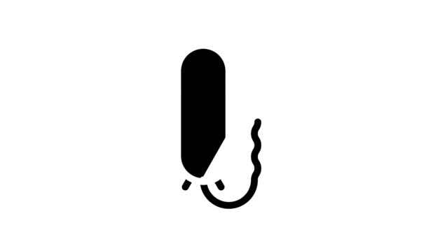 Vibrio cholerae glyph ikon animation — Stockvideo